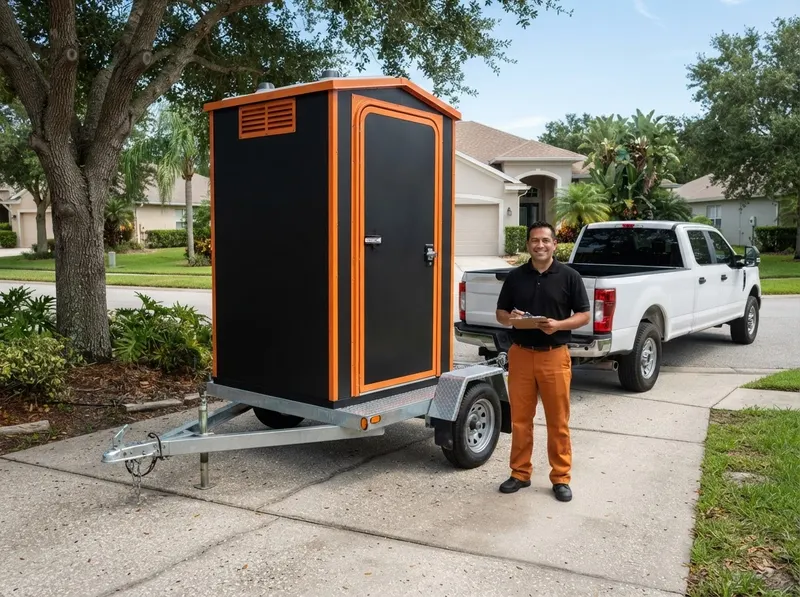Trailer-Mounted Mobile Toilet in Orlando, FL